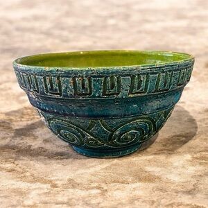 Rimini Blu Bowl by Aldo Landi for Bitossi, Italy, 1960s